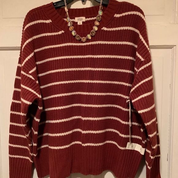 Ana Toffee Striped Sweater Sz XXL - Picture 4 of 12